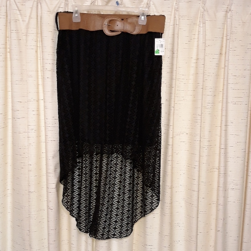 Asymmetrical lace skirt